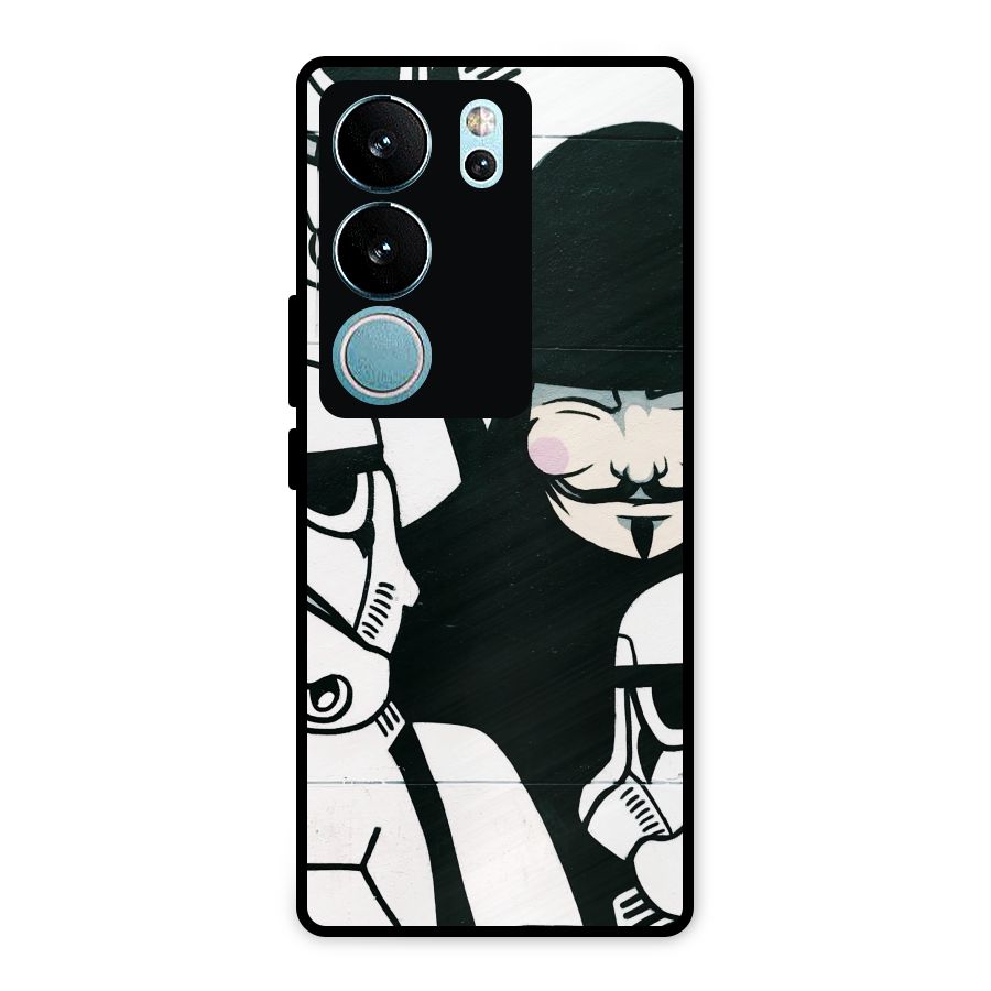 Anonymous Hat Metal Back Case for Vivo V29