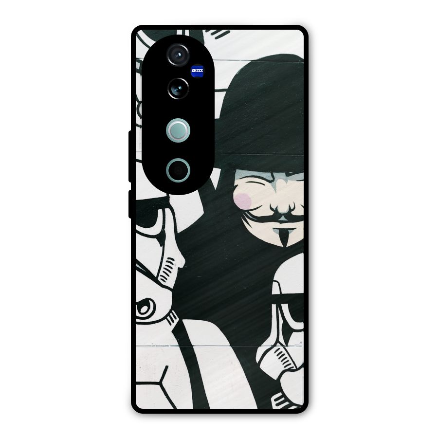 Anonymous Hat Metal Back Case for Vivo V40 Pro