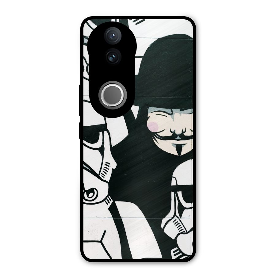 Anonymous Hat Metal Back Case for Vivo V50e