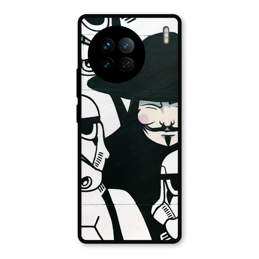 Anonymous Hat Metal Back Case for Vivo X90