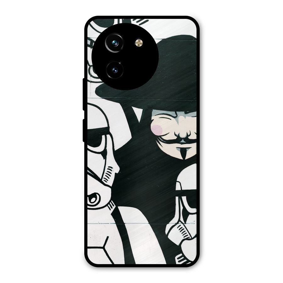 Anonymous Hat Metal Back Case for Vivo Y200i