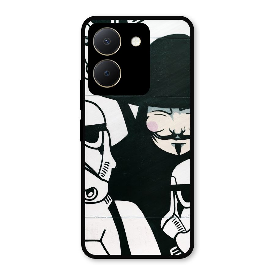 Anonymous Hat Metal Back Case for Vivo Y36