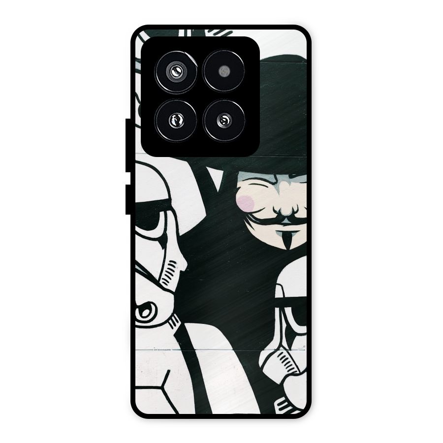 Anonymous Hat Metal Back Case for Xiaomi 14 Pro