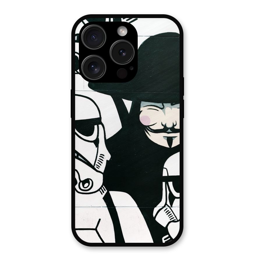 Anonymous Hat Metal Back Case for iPhone 15 Pro