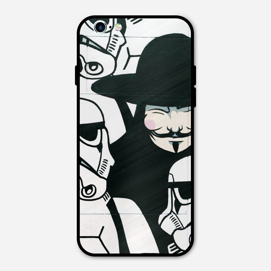 Anonymous Hat Metal Back Case for iPhone 6 6s