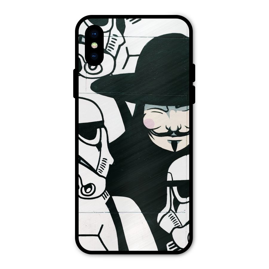 Anonymous Hat Metal Back Case for iPhone X