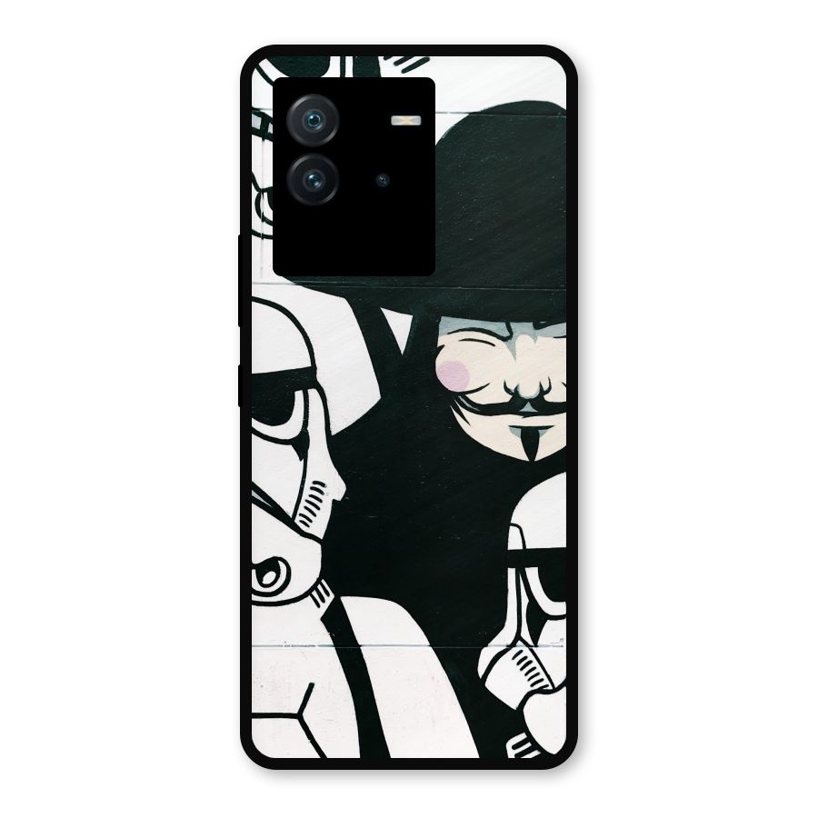Anonymous Hat Metal Back Case for iQOO Neo 6 5G