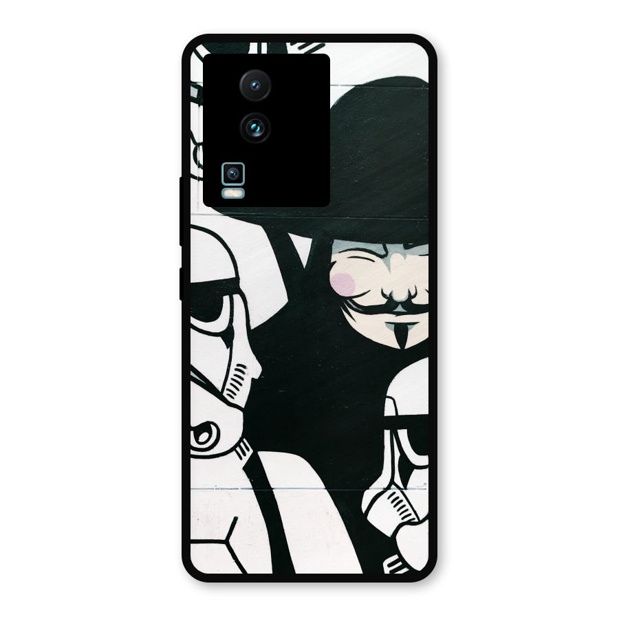 Anonymous Hat Metal Back Case for iQOO Neo 7 Pro