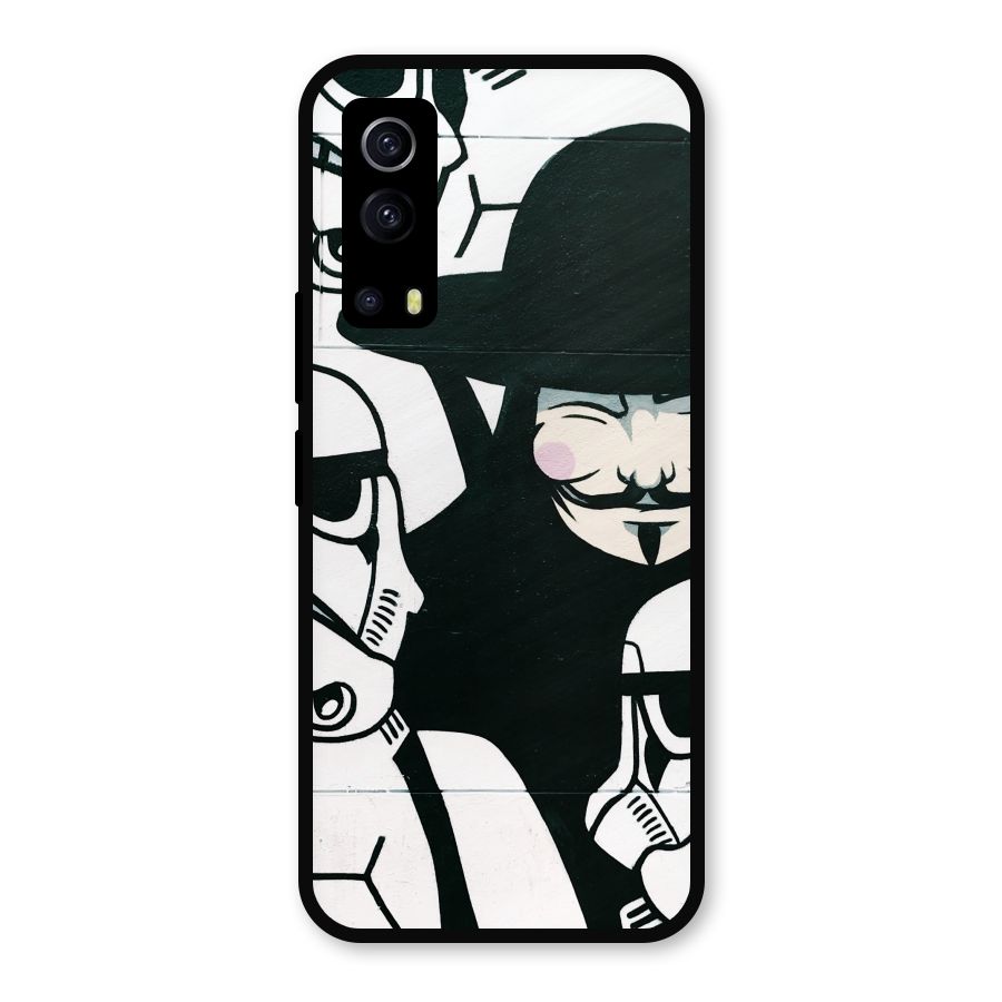 Anonymous Hat Metal Back Case for iQOO Z3