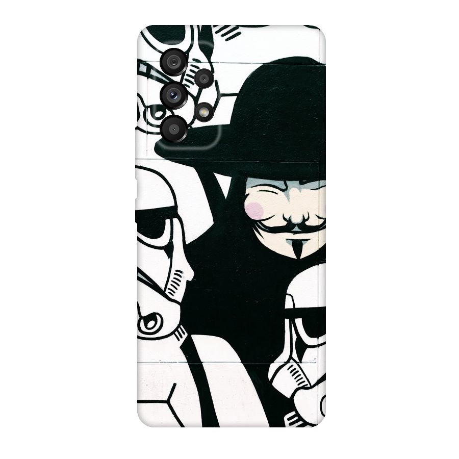 Anonymous Hat Original Polycarbonate Back Case for Galaxy A53 5G