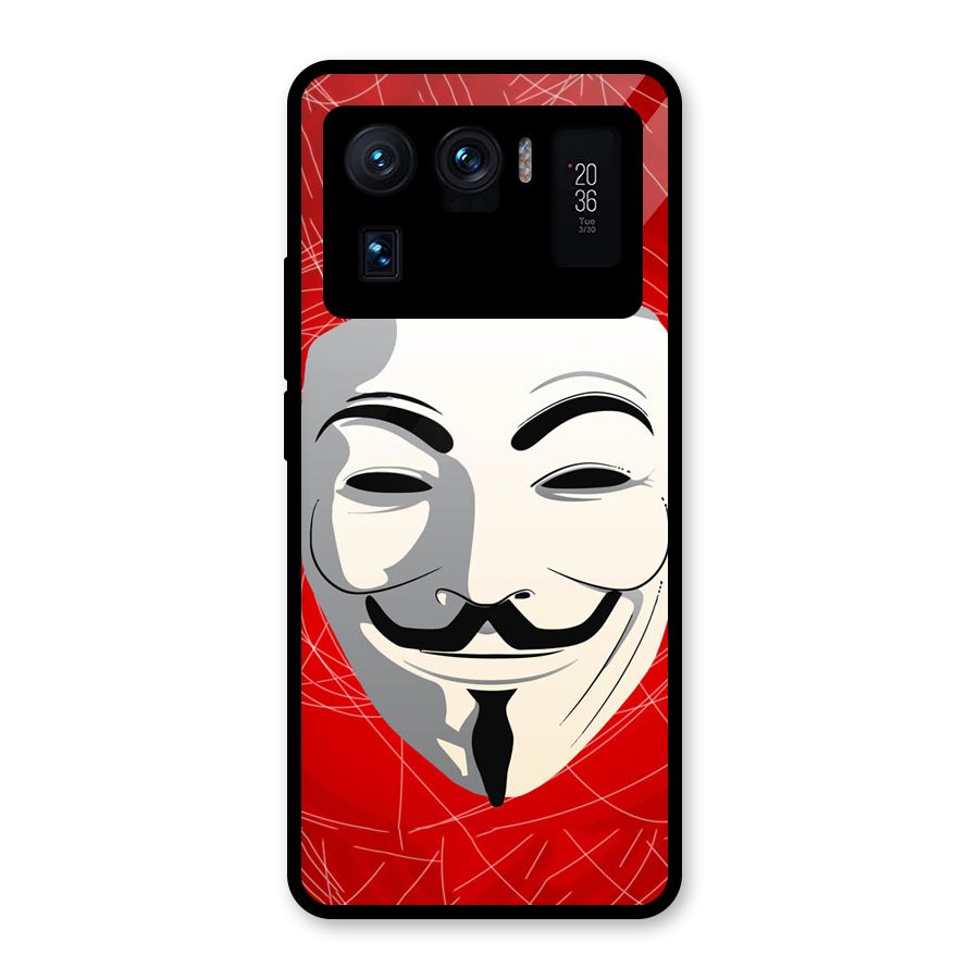 Anonymous Mask Abstract Glass Back Case for Mi 11 Ultra