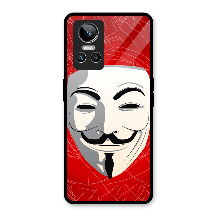 Anonymous Mask Abstract Glass Back Case for Realme GT Neo 3