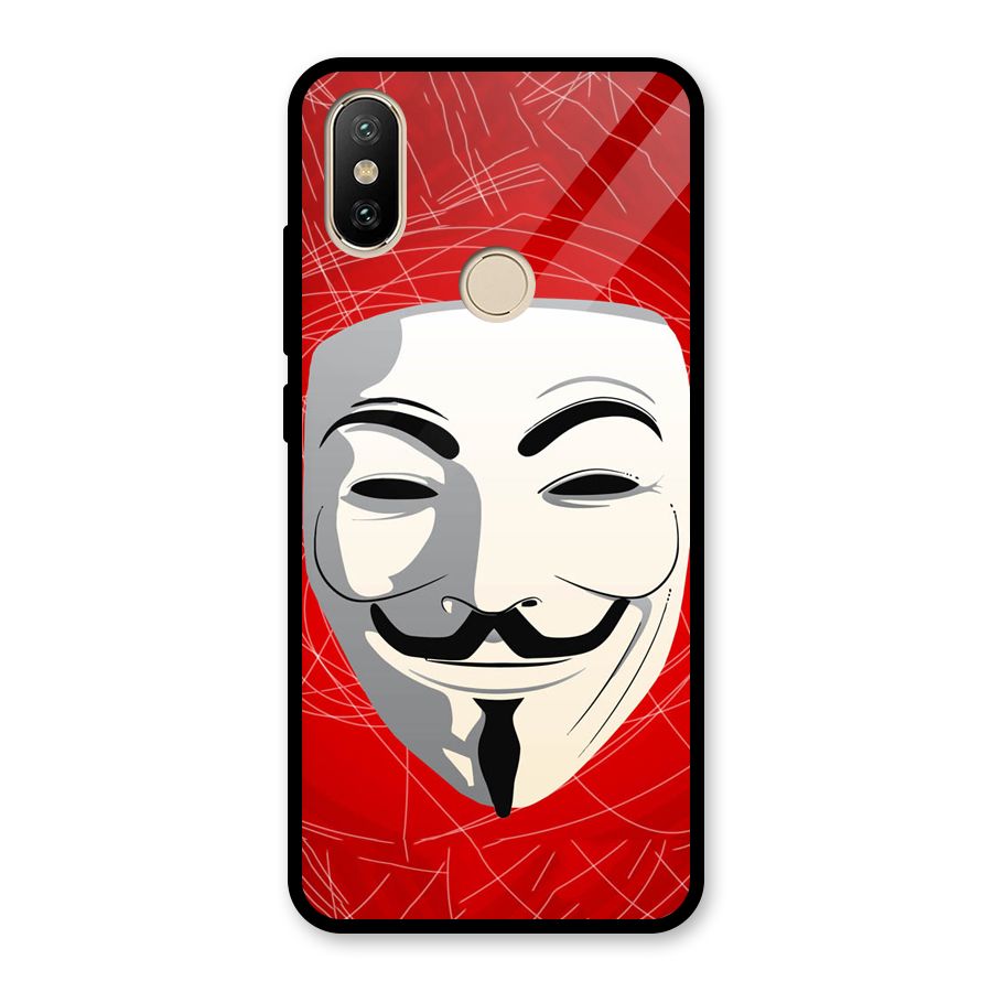 Anonymous Mask Abstract Glass Back Case for Redmi A2