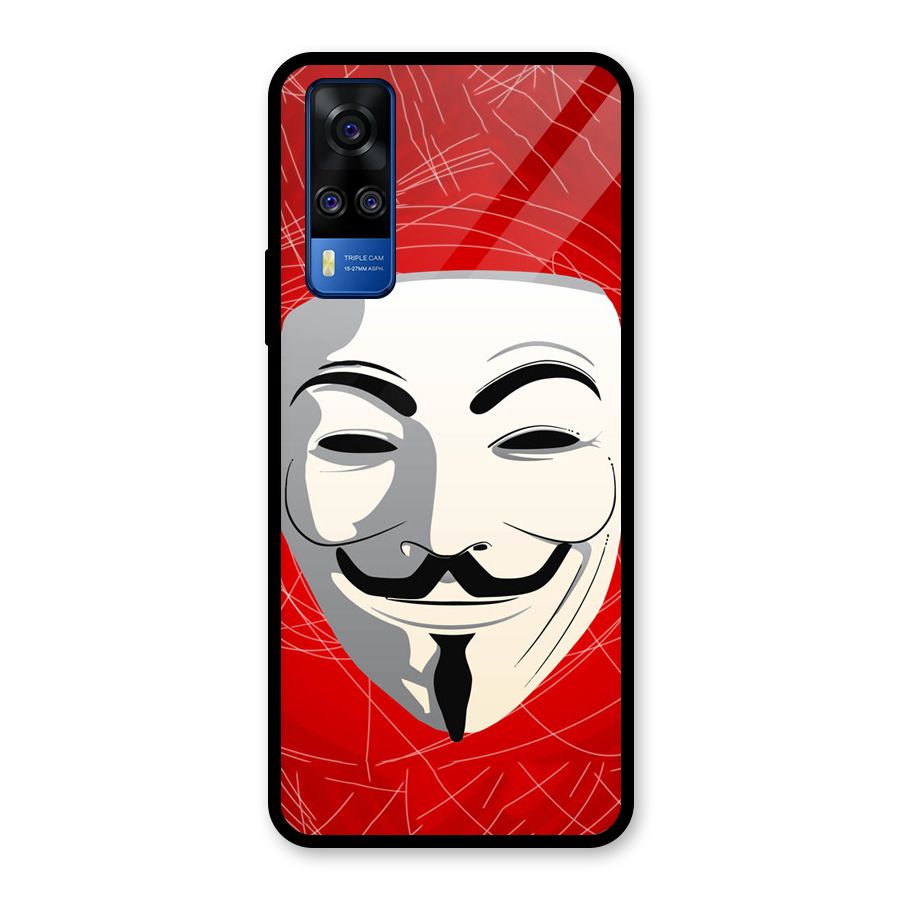 Anonymous Mask Abstract Glass Back Case for Vivo Y31