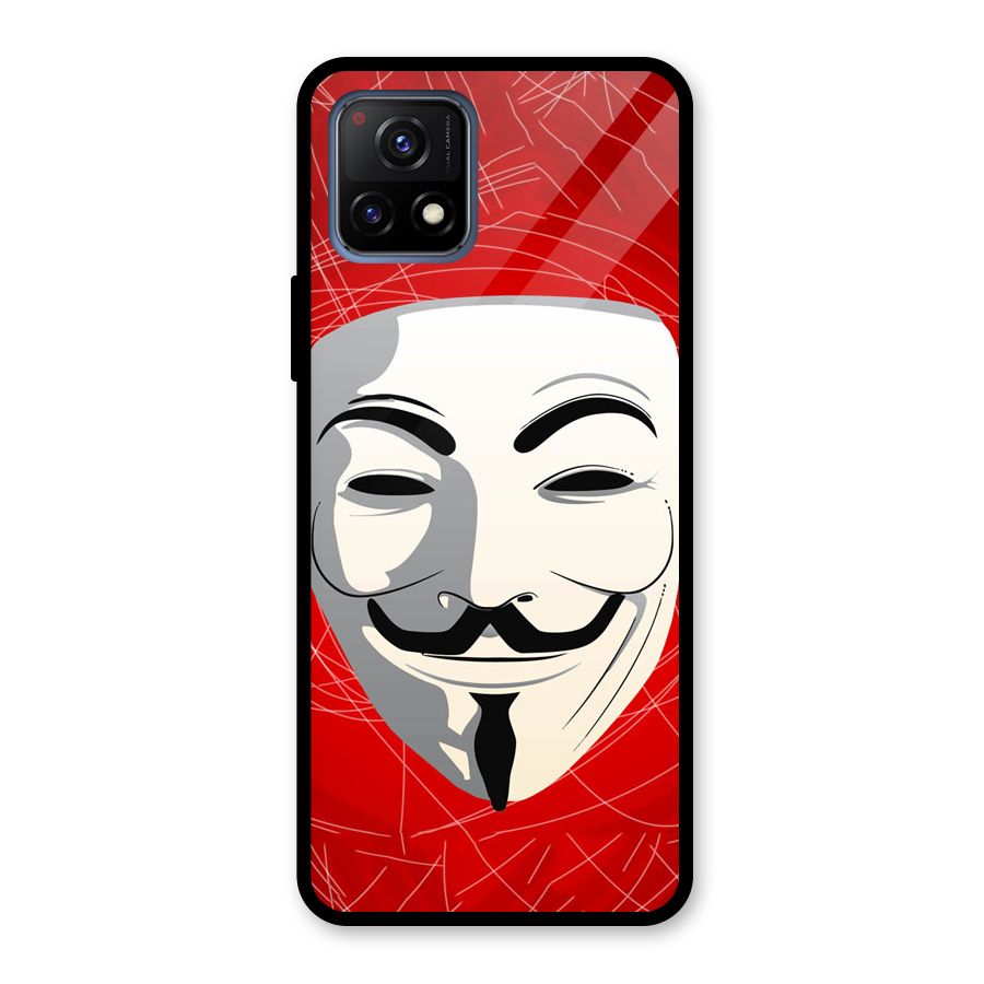 Anonymous Mask Abstract Glass Back Case for Vivo Y72 5G