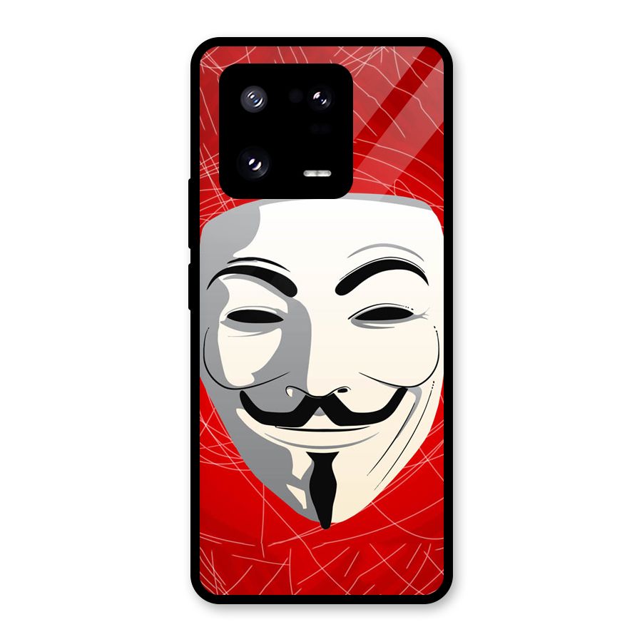 Anonymous Mask Abstract Glass Back Case for Xiaomi 13 Pro