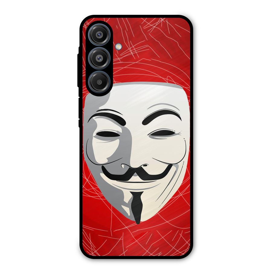 Anonymous Mask Abstract Metal Back Case for Galaxy A16 5G