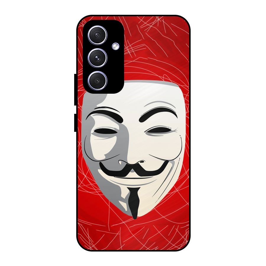 Anonymous Mask Abstract Metal Back Case for Galaxy A54