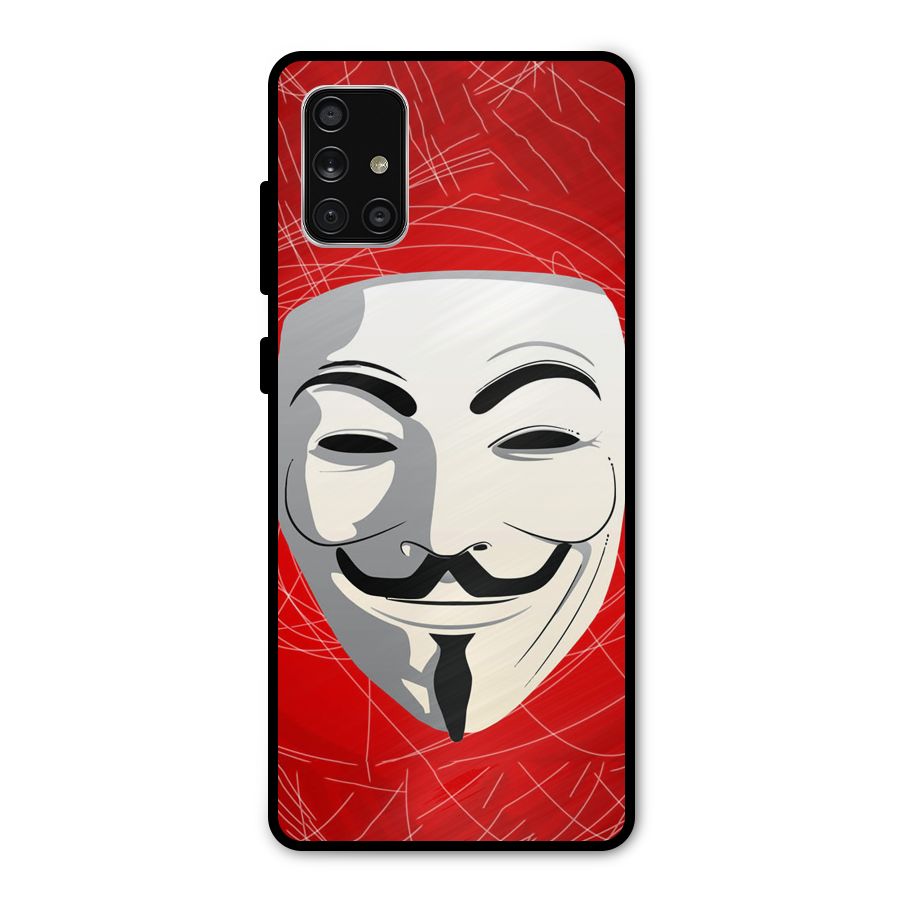 Anonymous Mask Abstract Metal Back Case for Galaxy A71