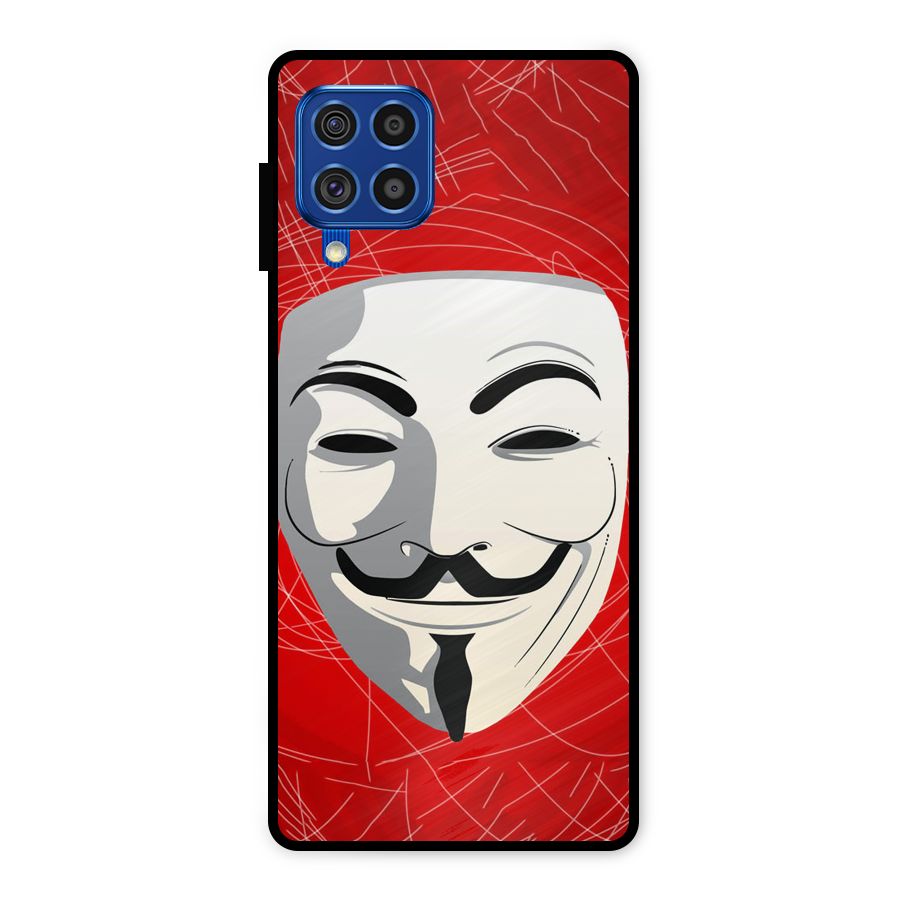 Anonymous Mask Abstract Metal Back Case for Galaxy F62