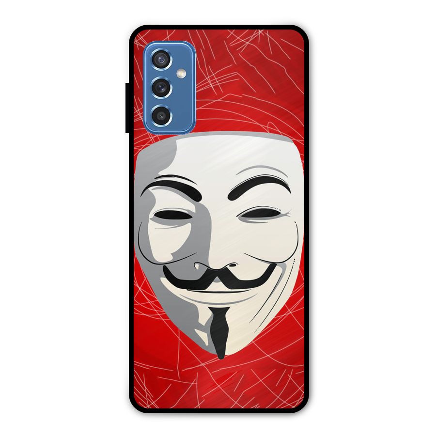 Anonymous Mask Abstract Metal Back Case for Galaxy M52 5G