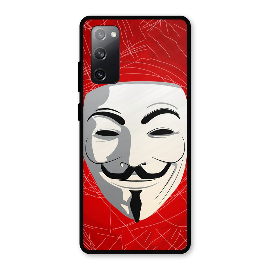 Anonymous Mask Abstract Metal Back Case for Galaxy S20 FE
