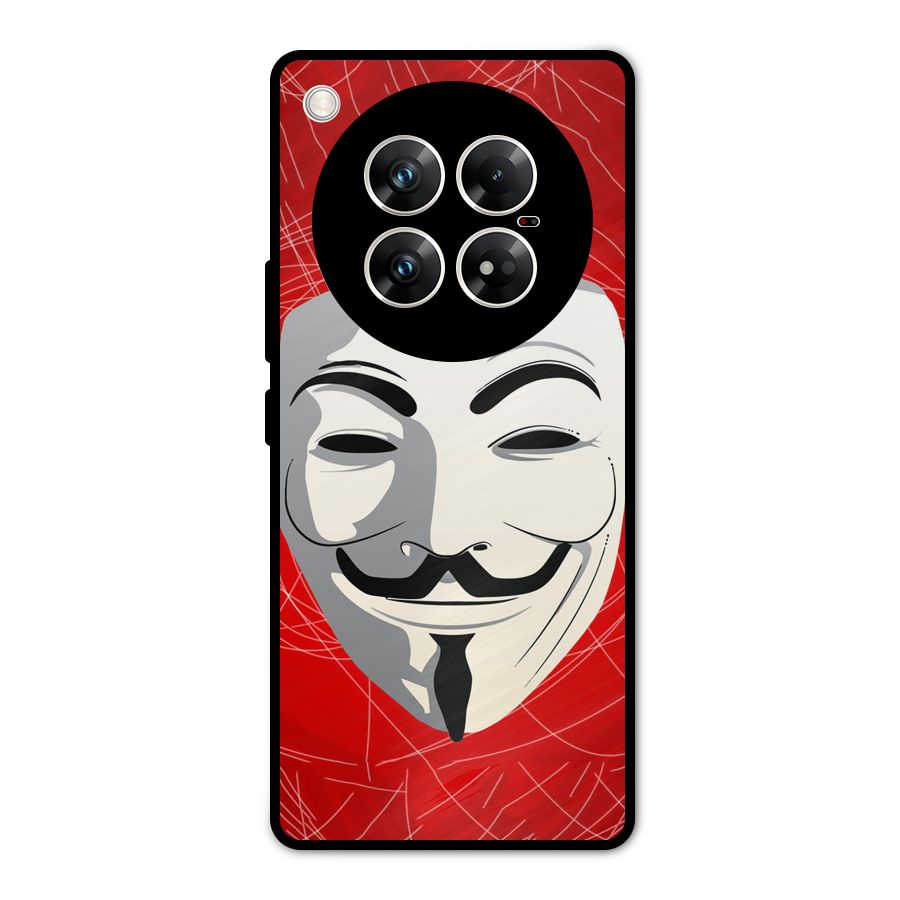 Anonymous Mask Abstract Metal Back Case for Infinix Zero 40 5G