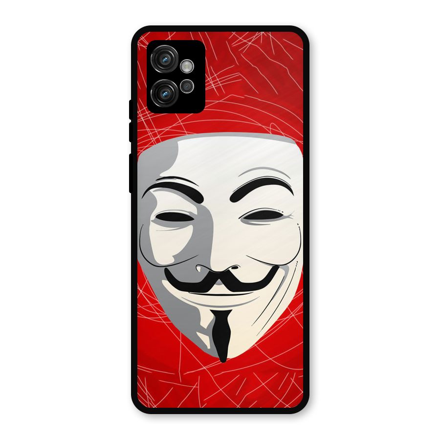 Anonymous Mask Abstract Metal Back Case for Moto G32