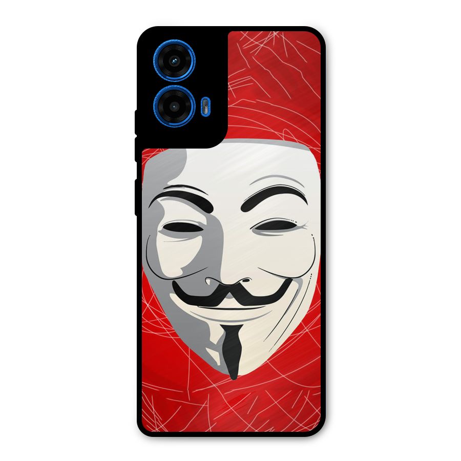 Anonymous Mask Abstract Metal Back Case for Moto G45