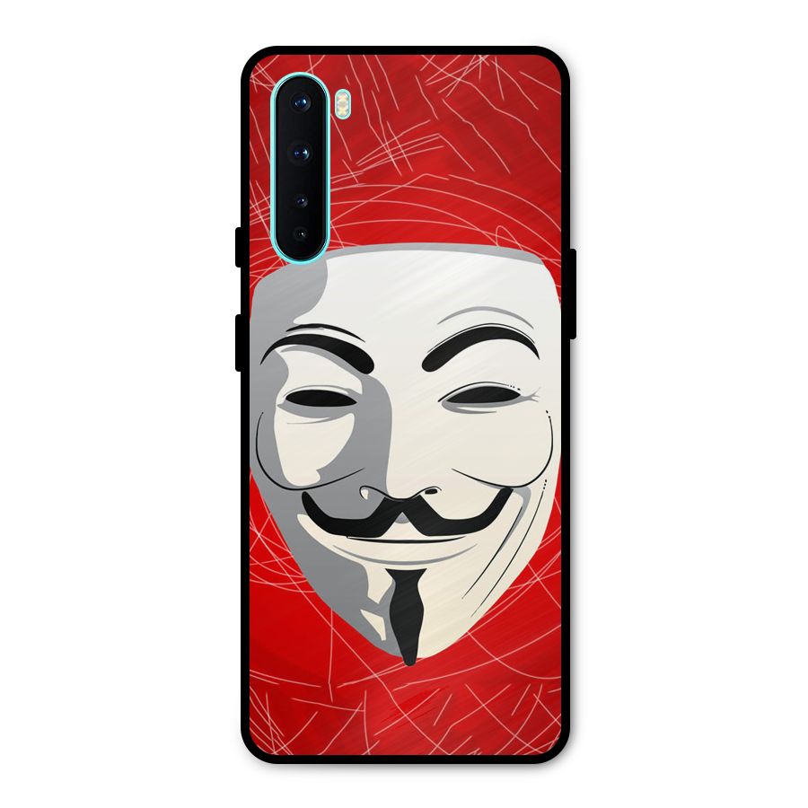 Anonymous Mask Abstract Metal Back Case for OnePlus Nord