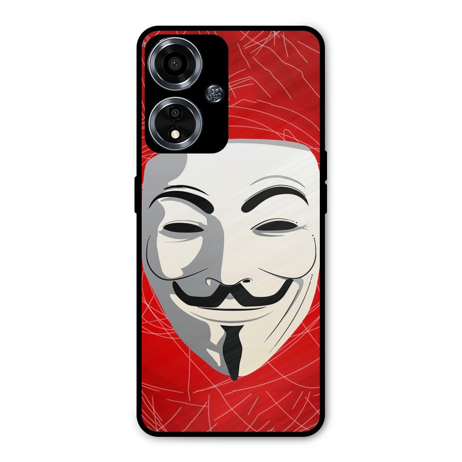 Anonymous Mask Abstract Metal Back Case for Oppo A59