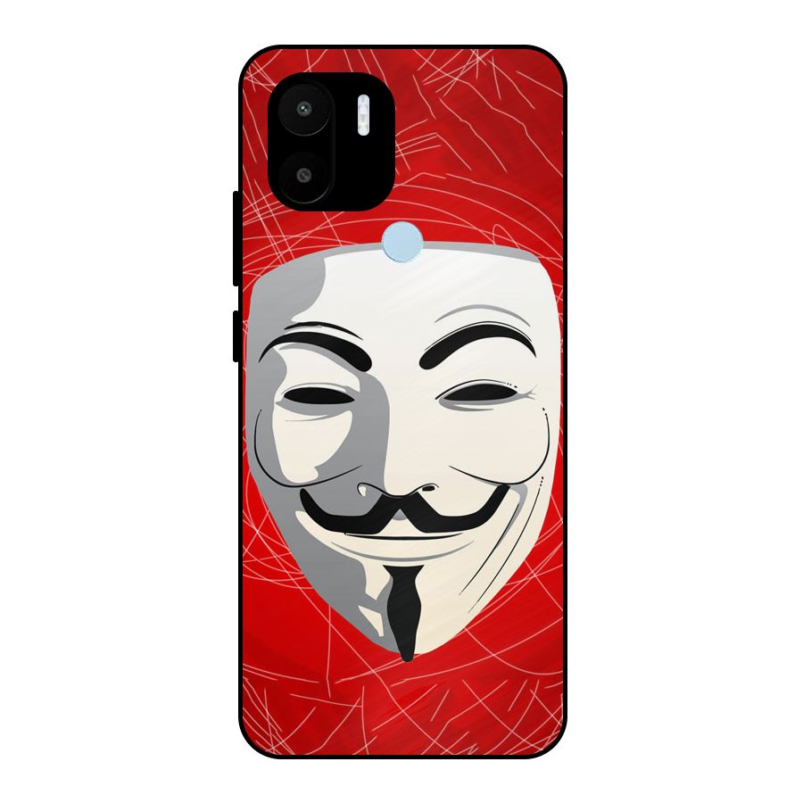 Anonymous Mask Abstract Metal Back Case for Redmi A1+