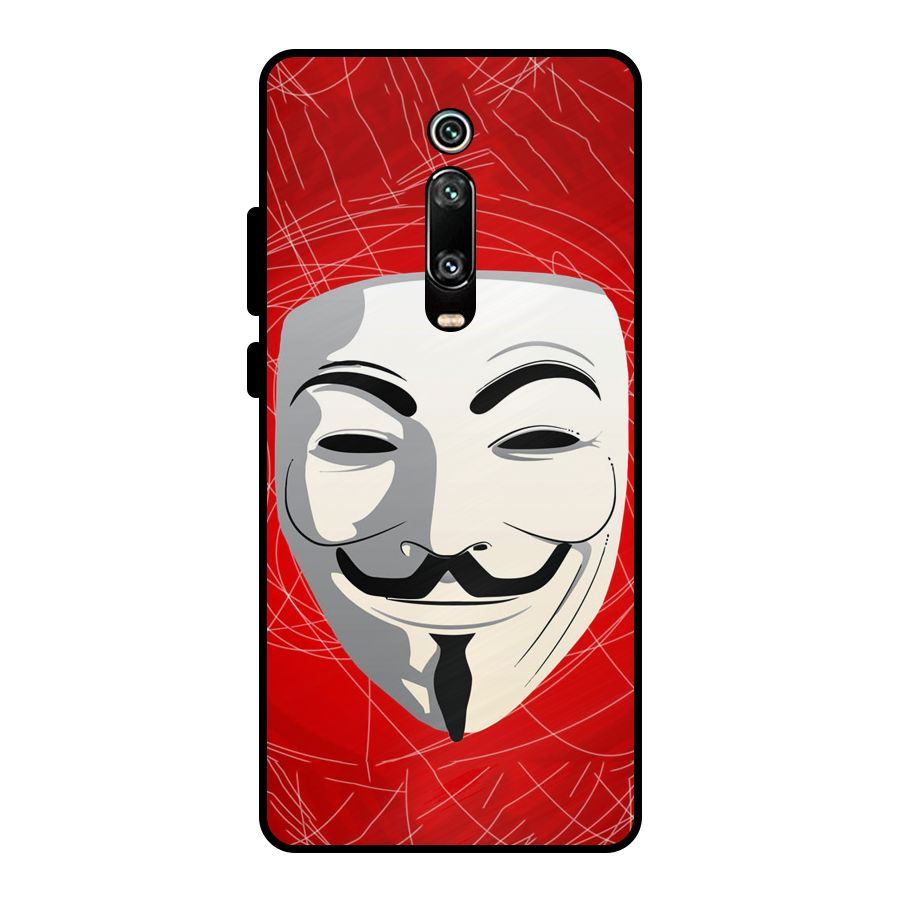 Anonymous Mask Abstract Metal Back Case for Redmi K20