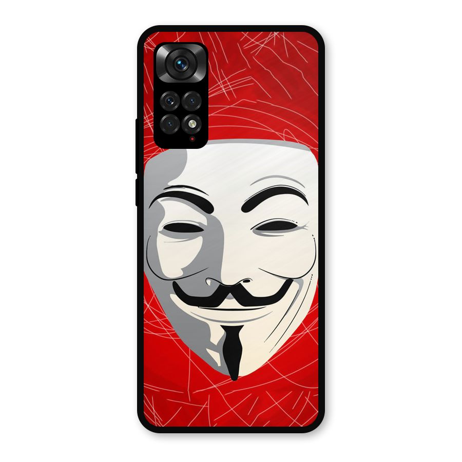 Anonymous Mask Abstract Metal Back Case for Redmi Note 11s