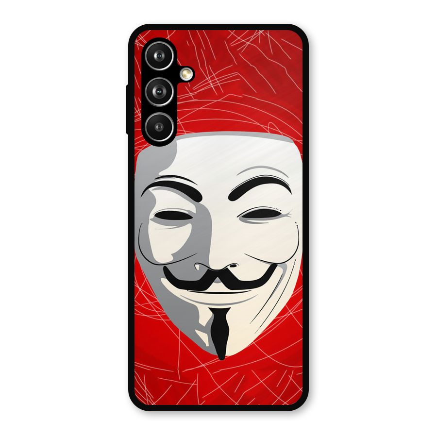 Anonymous Mask Abstract Metal Back Case for Samsung Galaxy M54