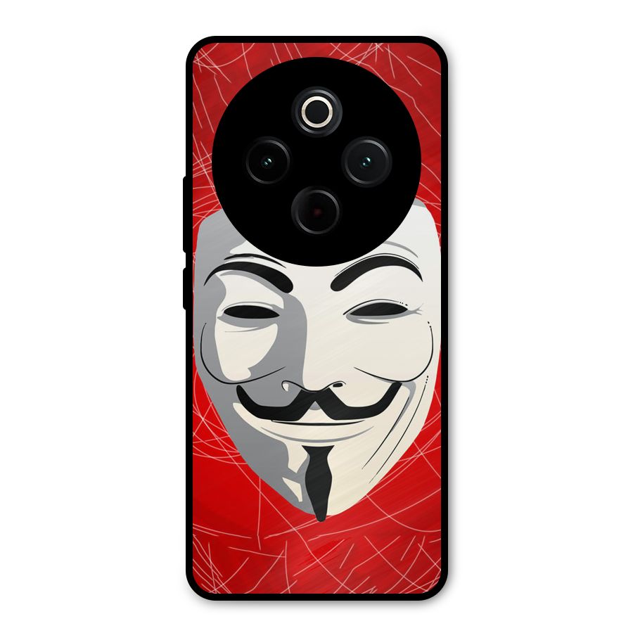 Anonymous Mask Abstract Metal Back Case for Vivo T4
