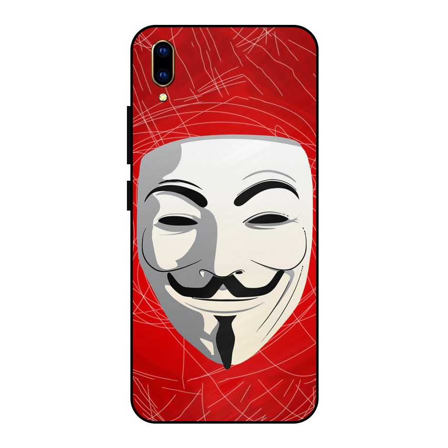 Anonymous Mask Abstract Metal Back Case for Vivo V11 Pro