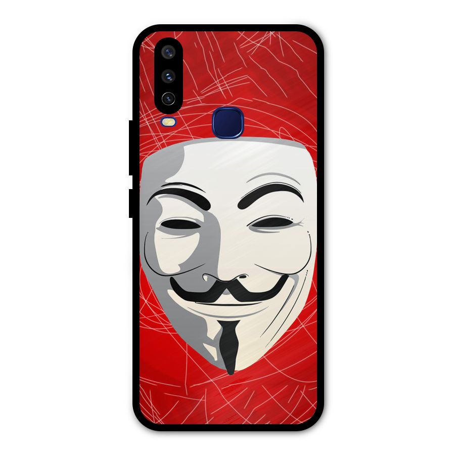 Anonymous Mask Abstract Metal Back Case for Vivo V17