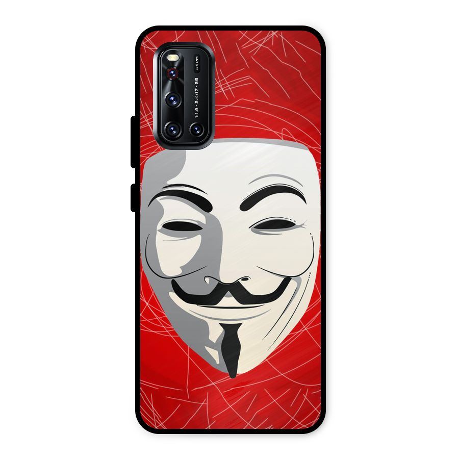 Anonymous Mask Abstract Metal Back Case for Vivo V19