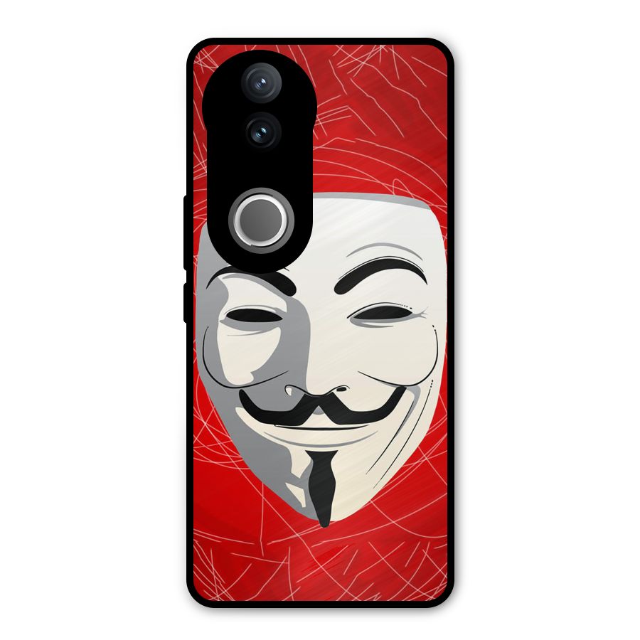 Anonymous Mask Abstract Metal Back Case for Vivo V50