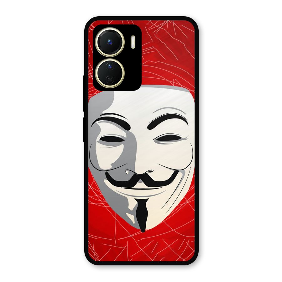 Anonymous Mask Abstract Metal Back Case for Vivo Y16