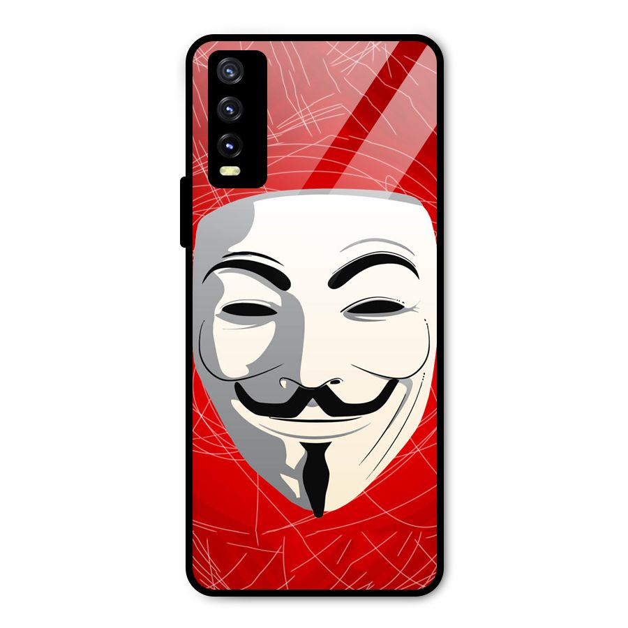 Anonymous Mask Abstract Metal Back Case for Vivo Y20g