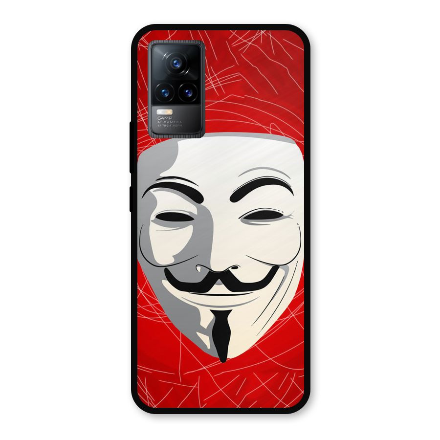 Anonymous Mask Abstract Metal Back Case for Vivo Y73