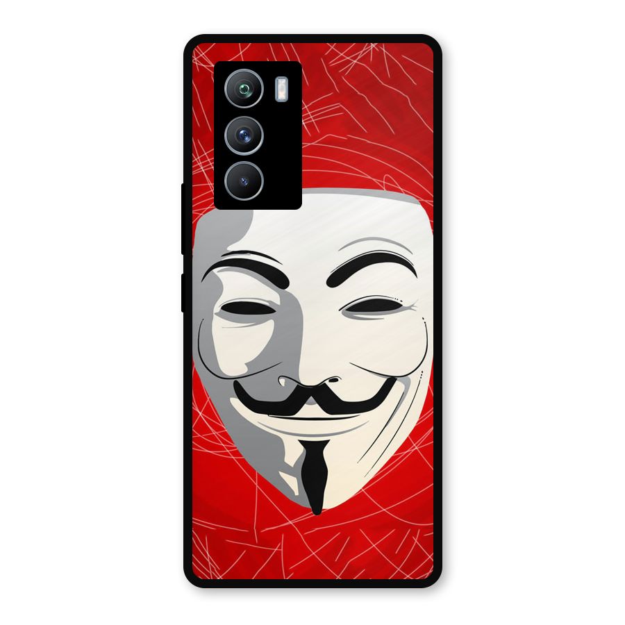 Anonymous Mask Abstract Metal Back Case for iQOO 9 SE