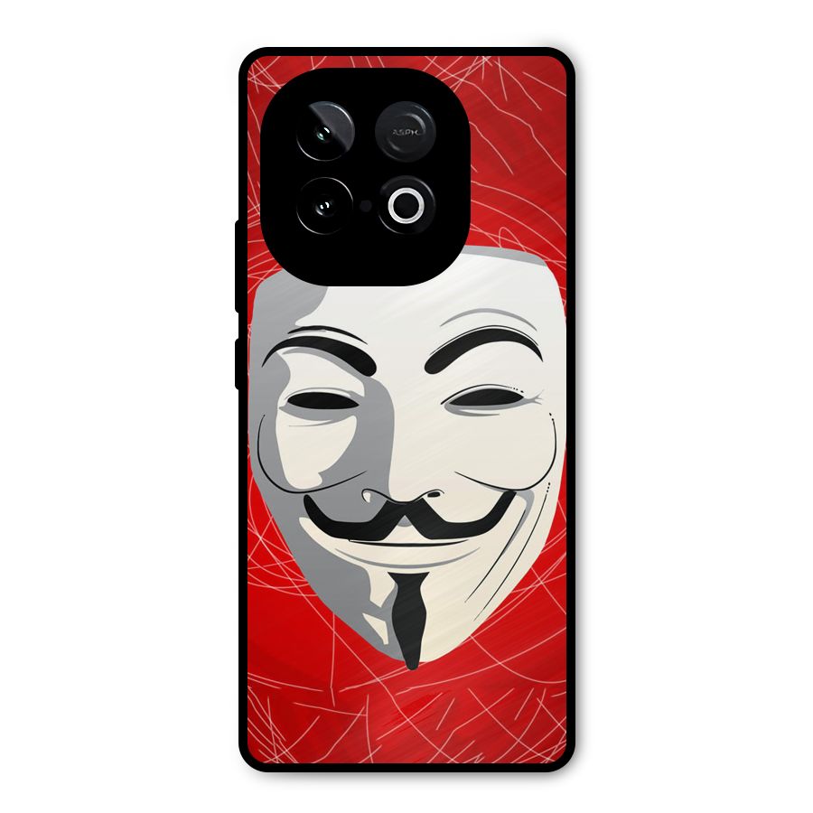 Anonymous Mask Abstract Metal Back Case for iQOO Neo 10