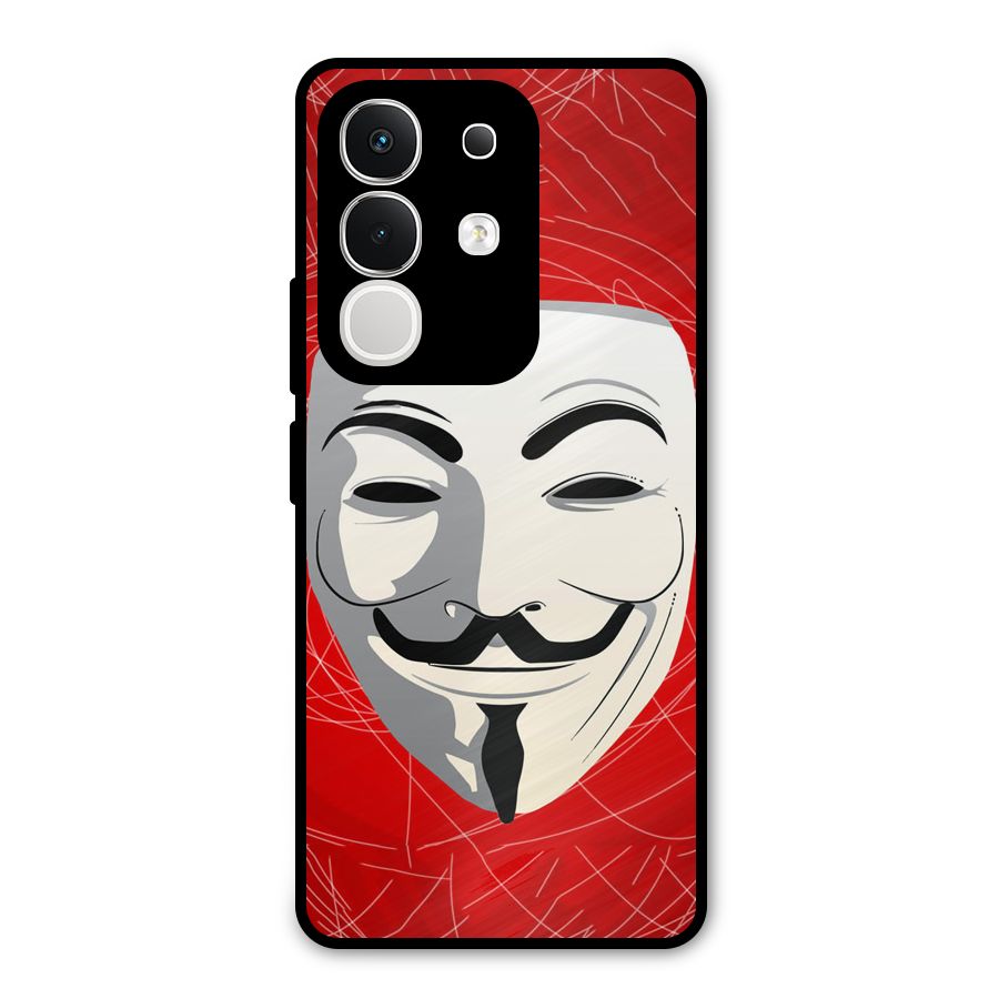 Anonymous Mask Abstract Metal Back Case for iQOO Z10x
