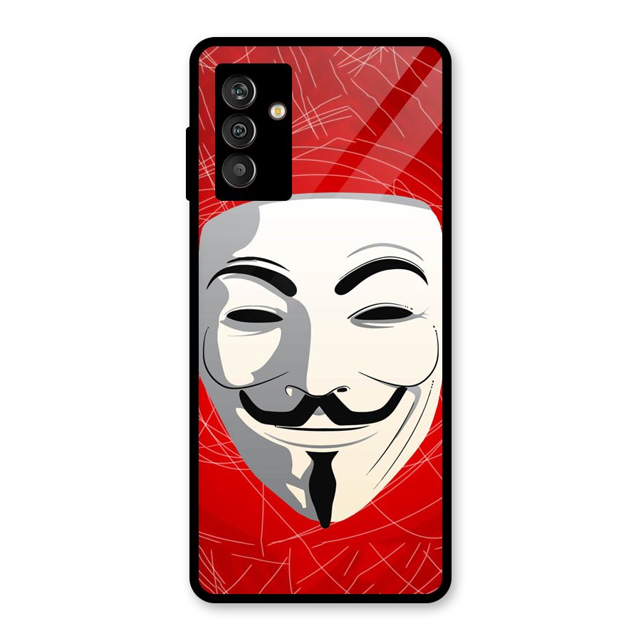 Anonymous Mask Abstract  Glass Back Case for Galaxy M13