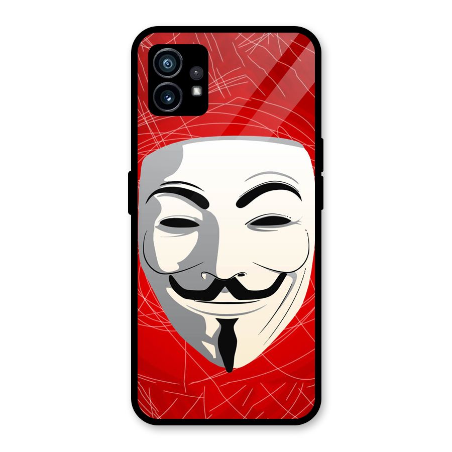 Anonymous Mask Abstract  Glass Back Case for Nothing Phone 1
