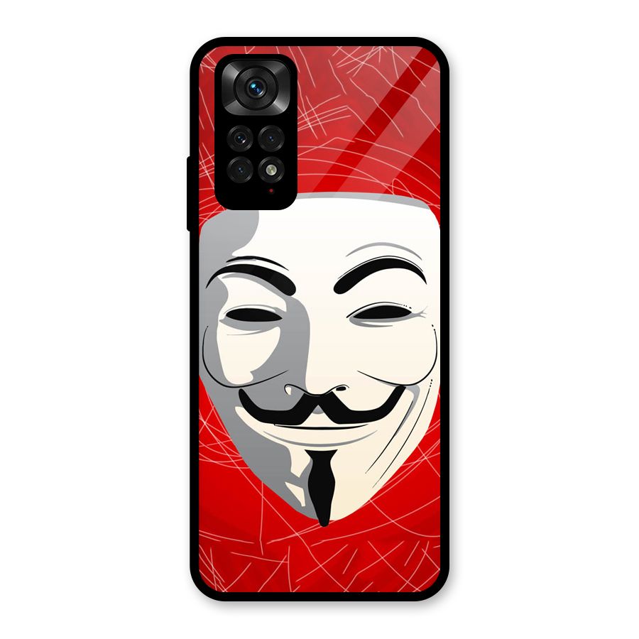 Anonymous Mask Abstract  Glass Back Case for Redmi Note 11S