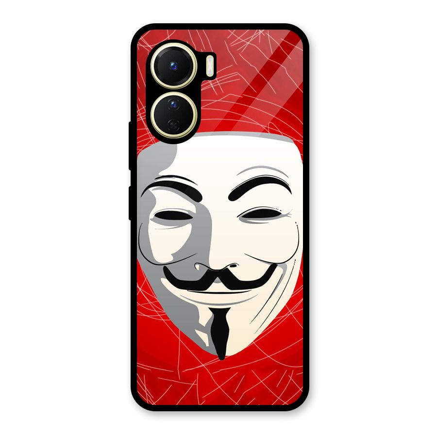 Anonymous Mask Abstract  Glass Back Case for Vivo Y16